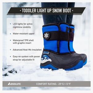 Absolute Canada Light Up Toddler Winter Boots (NWTs), size 9